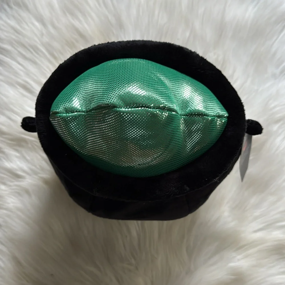 Target Bullseye Black and Green Halloween Cauldron Pillow